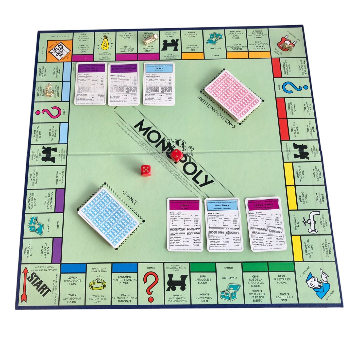 Monopoly De Luxe (Schweizer Vintage FR/DE-Version)