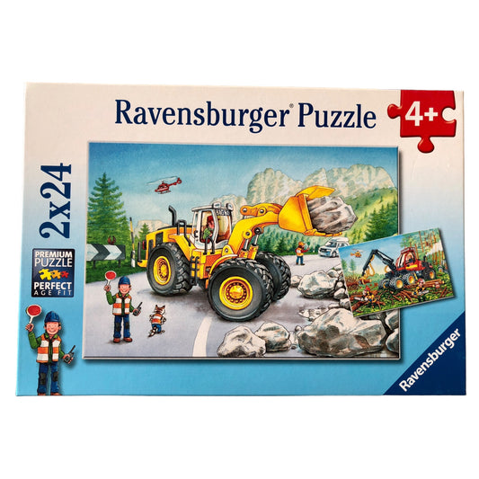Ravensburger - Excavatrice et tracteur forestier - 2x24 pièces