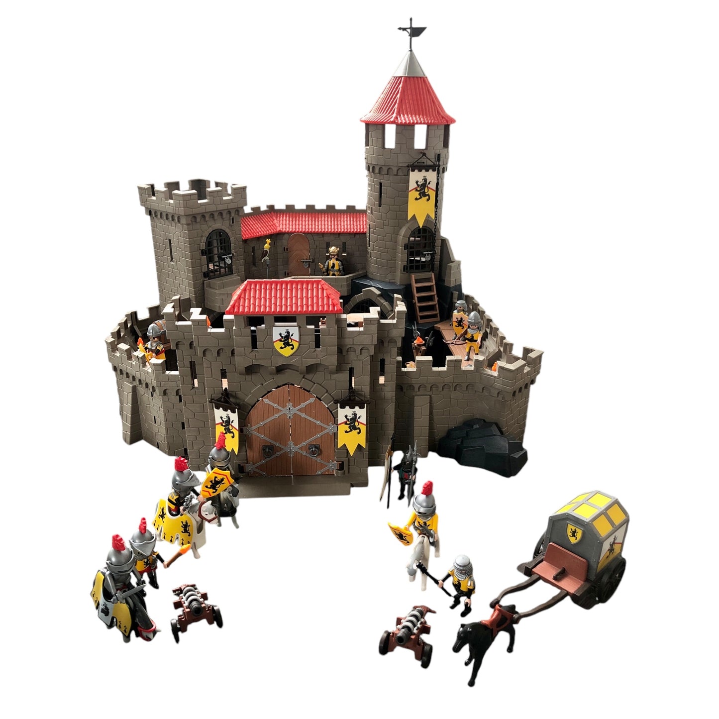 Playmobil® 4865 Château-Fort des Chevaliers du Lion + 4874 Convoi et trésor des Chevaliers du Lion + 4871 Troupe des Chevaliers du Lion