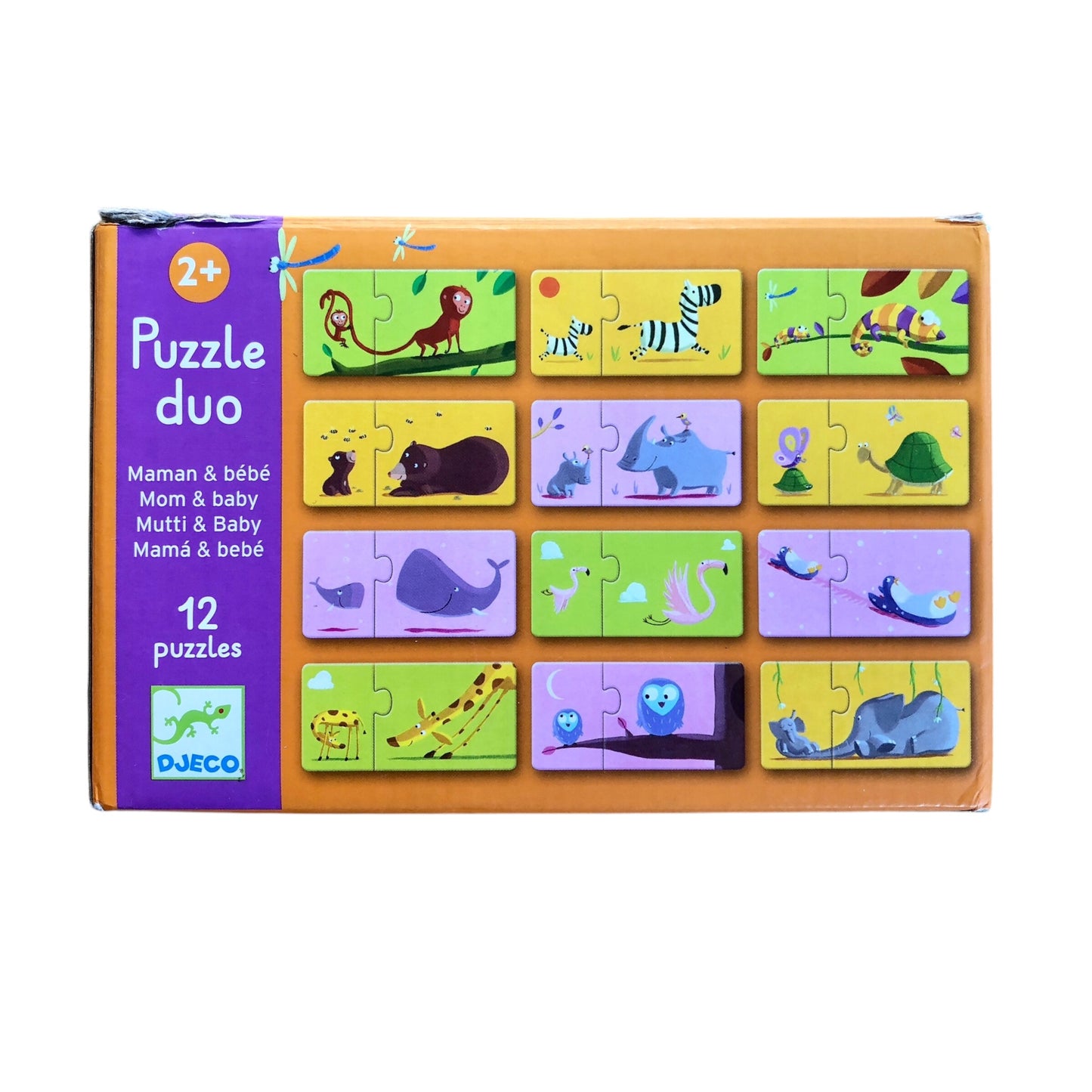 Djeco - Puzzle Duo Mom and baby (12 puzzles)