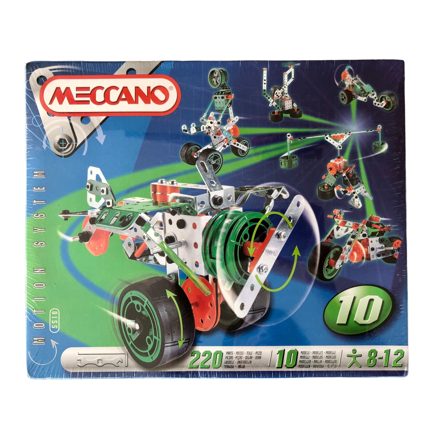 Meccano Motion System 5510 - 220 Teile - 10 Modelle