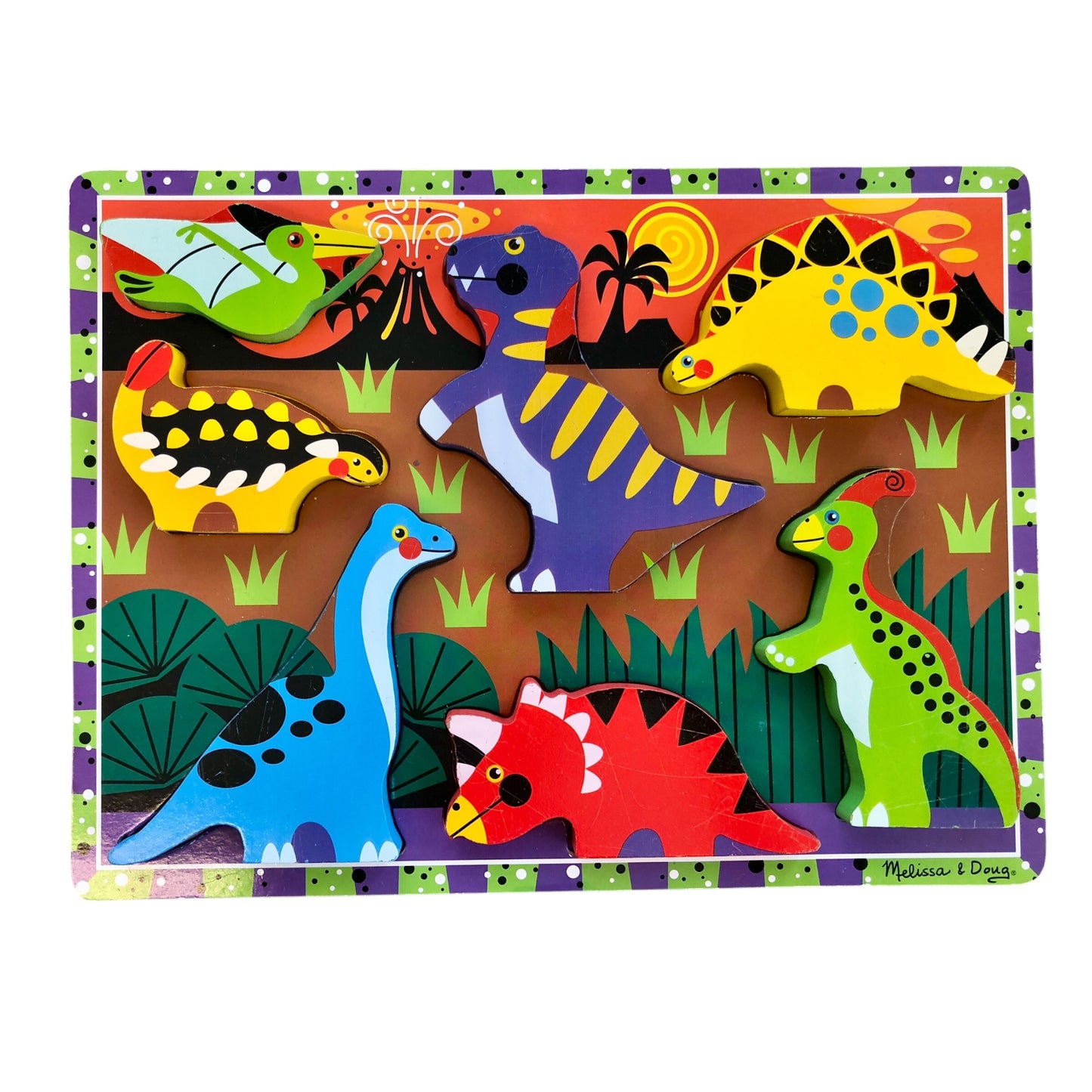 Melissa and Doug - Dinosaurs Chunky Puzzle - 7 pieces