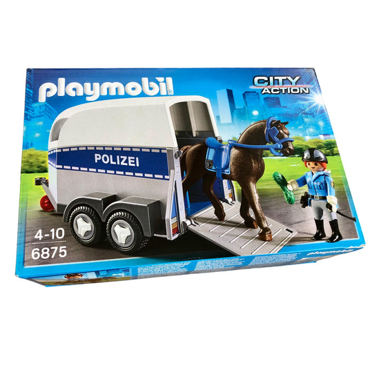 Playmobil® City Action 6875 Cheval de police avec remorque 