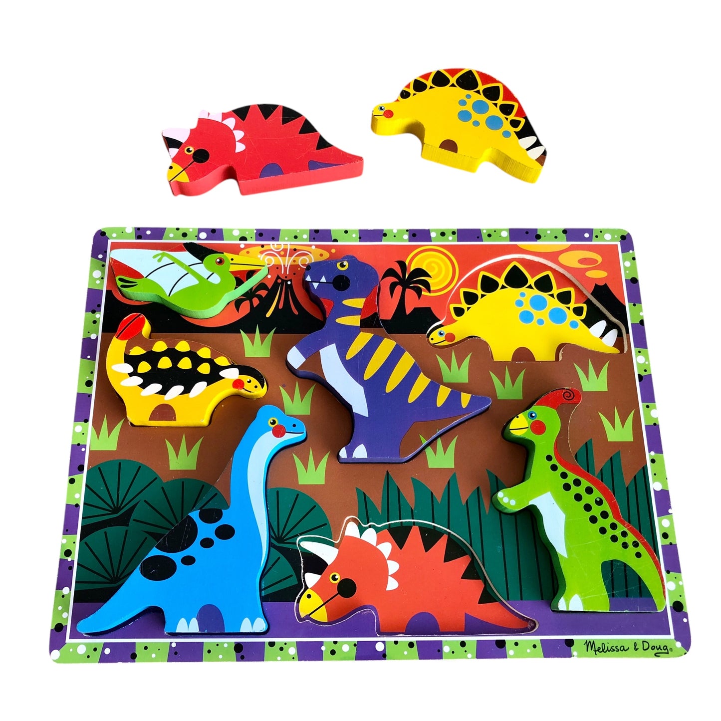 Melissa and Doug - Dinosaurs Chunky Puzzle - 7 pieces