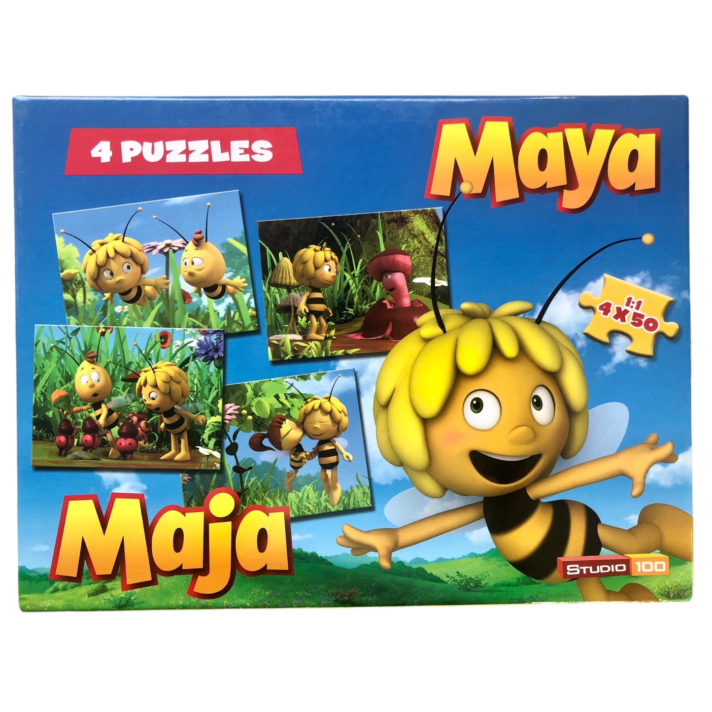 Puzzle Maja l'abeille 4 en 1 (4x50 pièces)