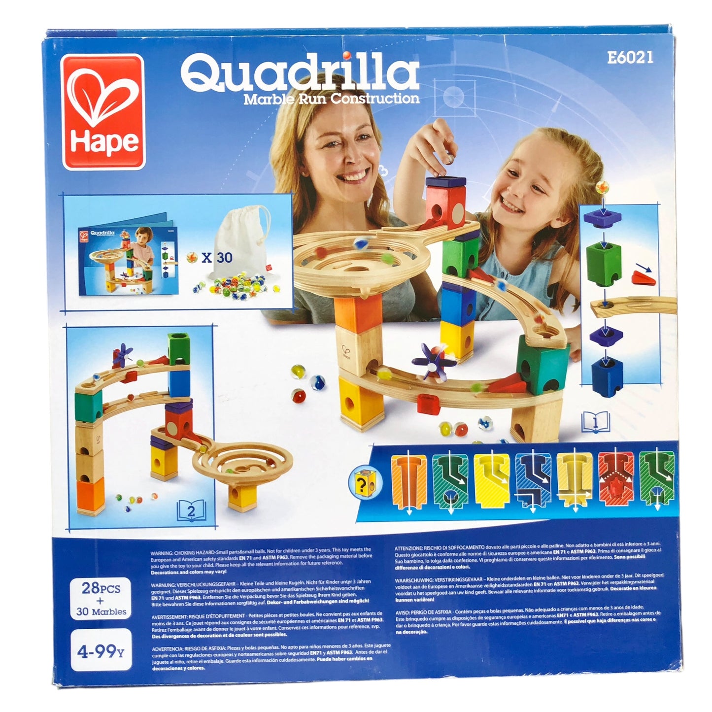 Hape - Quadrilla Kugelbahn Konstruktion E6021