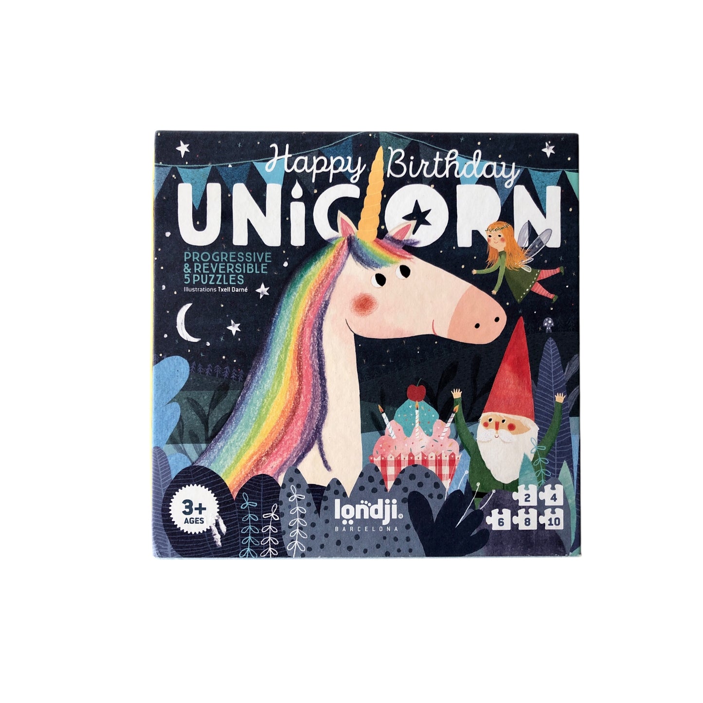 Puzzle réversible Londji - Joyeux anniversaire Licorne