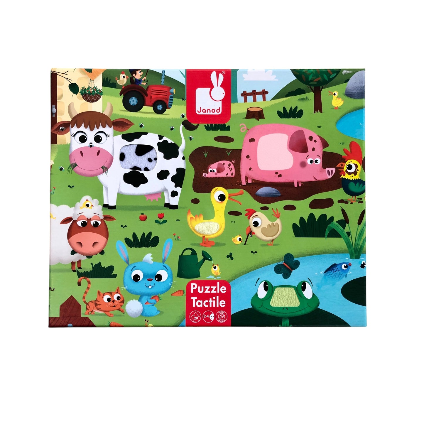 Janod - Giant Tactile Puzzle the animals on the farm