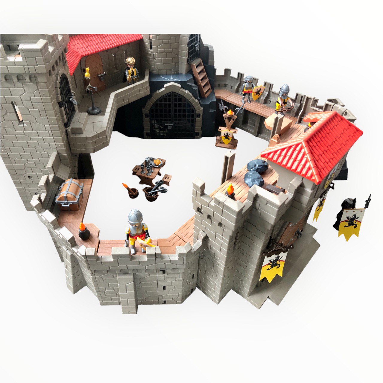 Playmobil® 4865 Château-Fort des Chevaliers du Lion + 4874 Convoi et trésor des Chevaliers du Lion + 4871 Troupe des Chevaliers du Lion