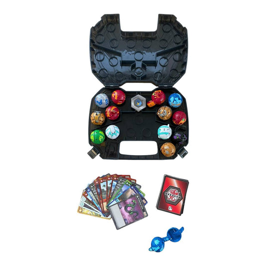 Coffret de rangement Bakugan + Collection de 14 boules Bakugan